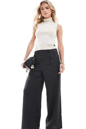 JDY Wide leg pants in pinstripes