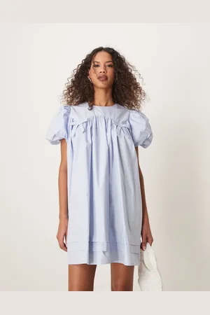 Sister Jane Bow mini dress in light blue