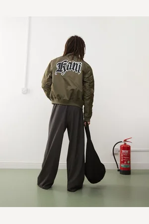 Karl Kani Back embroidery bomber jacket in -Green