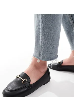 London Rebel London Rebel Nori Wide Fit buckle detail loafers in