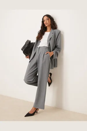 Y.A.S Dad fit tailored pants in melange (part of a set)