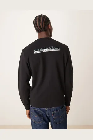 Calvin Klein Back print graphic sweatshirt in black