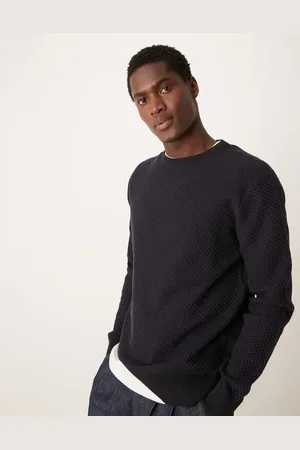 Calvin Klein Two tone knit jumper in black