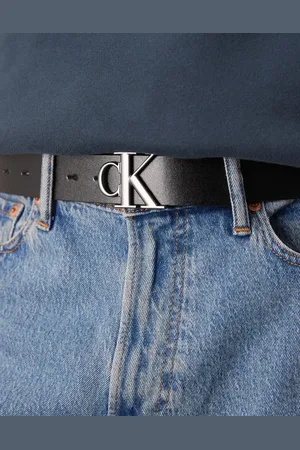 Calvin Klein Logo belt in black