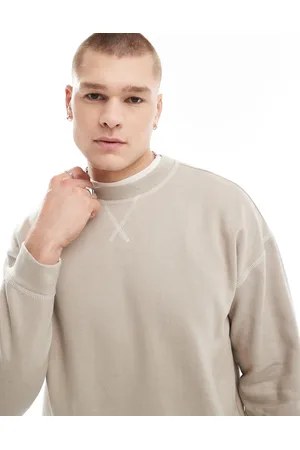 Another Influence Contrast stitch crew neck sweater in -Neutral