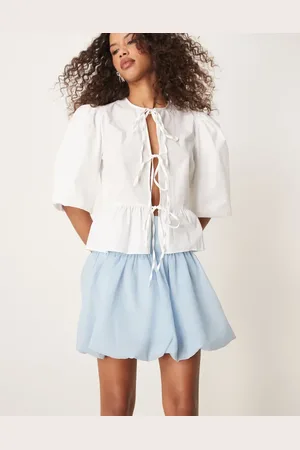 Sister Jane Bubble hem mini skirt in light blue