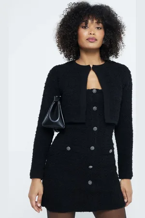 River Island Boucle bandeau mini dress in