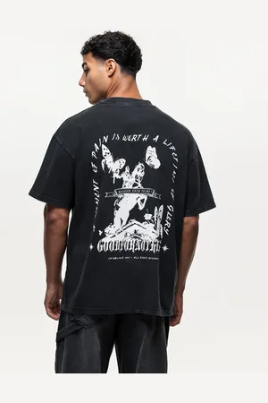 Good For Nothing T-shirt with equestrian back print in
