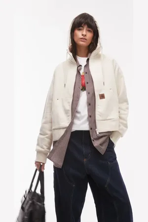Carhartt Eldon hooded jacket in cream-White