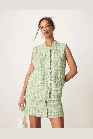 Sister Jane Beaded tweed jacket in green (part of a set)