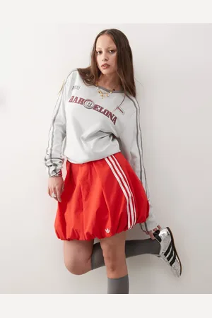adidas Adilenium Season 3 bubble mini skirt in red