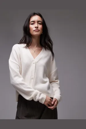 & OTHER STORIES Knitted cardigan with v-neck in light beige-Neutral