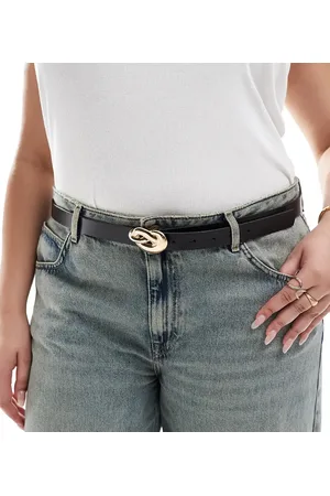 ASOS ASOS DESIGN Curve leather knot buckle waist and hip belt