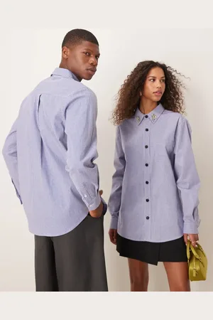 Sister Jane Rose button stripe shirt in blue