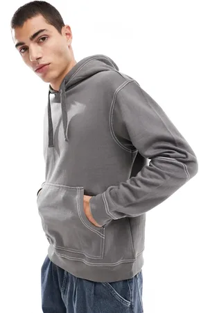 Another Influence Contrast stitch hoodie in -Grey