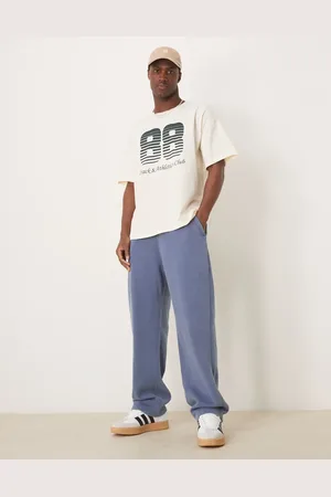 Abercrombie & Fitch Baggy vintage trackies in indigo-Blue