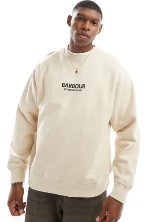 Barbour Formula oversized crew sweatshirt in stone-Neutral