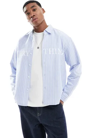 Pull&Bear Long sleeve striped shirt in