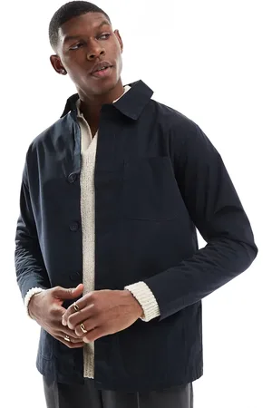 French Connection French Connection lined mac jacket with collar in navy