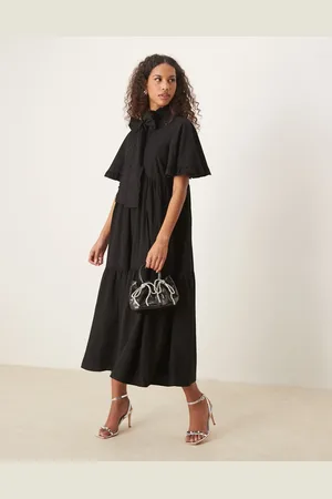 Sister Jane Bow midi dress in black