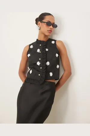 Sister Jane Jacquard top in black