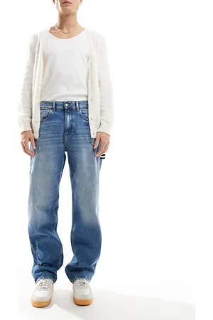 Tommy Hilfiger Jaimie loose straight carpenter jeans in mid wash-Blue