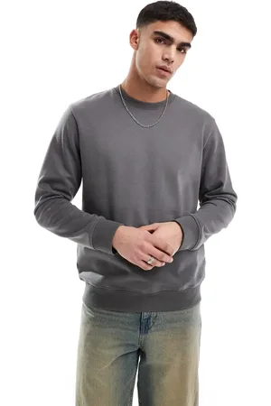 JJ Oversized crew neck sweatshirt in dark grey