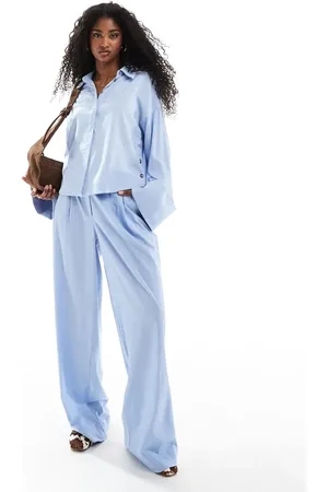 Object Pleat front wide leg pants in (part of a set)