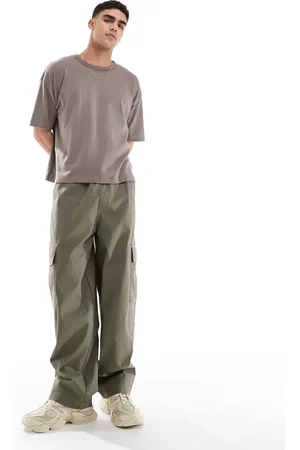 ASOS Super baggy cargo pants with elasticated waist in washed