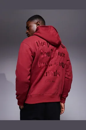 Sixth June Back embroidered quote hoodie in
