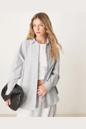 SELECTED Femme oxford shirt in white navy stripe