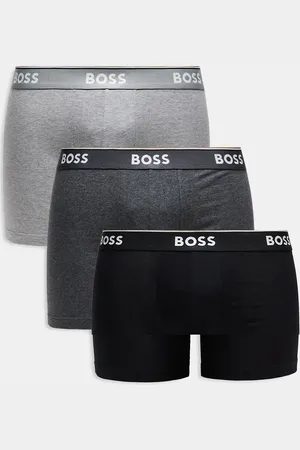 HUGO BOSS BOSS Bodywear Boxer Power 3 pack logo waistband long length trunks in -Multi