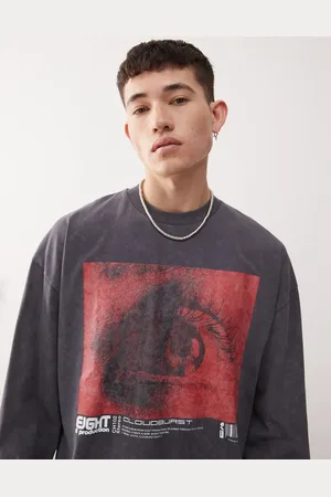 COLLUSION Long sleeve t-shirt in washed with photographic print
