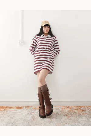 Miss Selfridge Rugby long sleeve dress-Multi