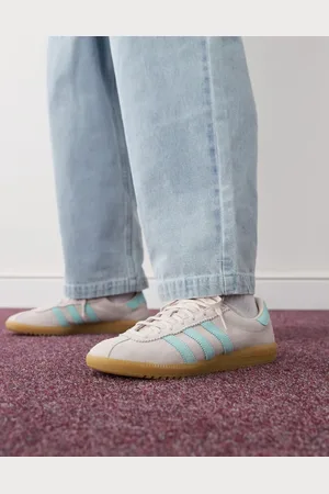 adidas Bermuda sneakers in and light blue