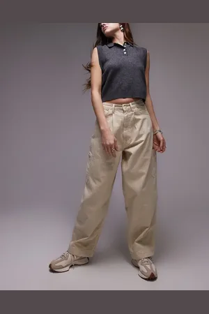 Topshop Clean pull on cargo pants in -Neutral