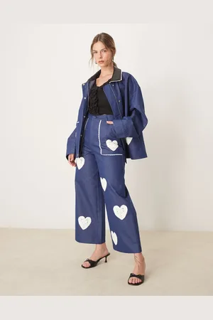 Sister Jane Heart pants in denim blue
