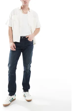 Ralph Lauren Parkside icon logo back pocket low straight fit jeans in -Navy