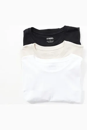 JJ 3 pack oversized t-shirts in black, white & beige