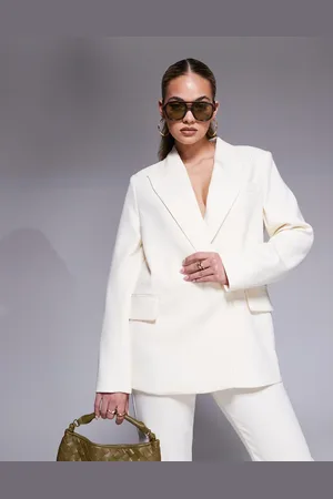 River Island Oversized blazer in (part of a set)-White