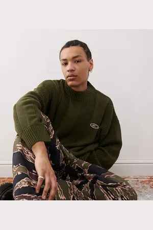 COLLUSION Knitted striped jumper in -Green
