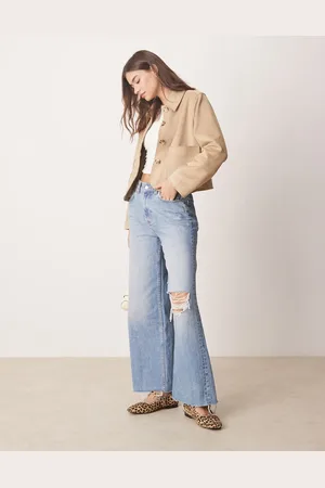 Abercrombie & Fitch Faux suede cropped jacket in