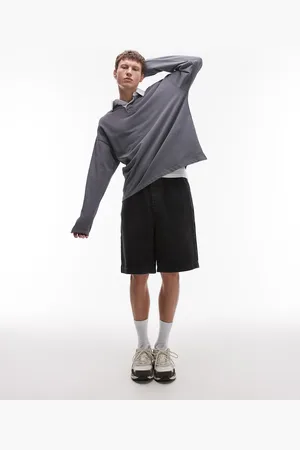 Topman Elasticated denim shorts in