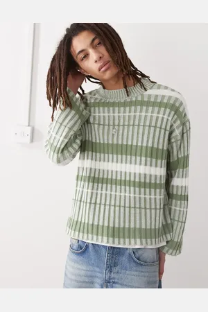 COLLUSION Knitted oversized jumper in stripe