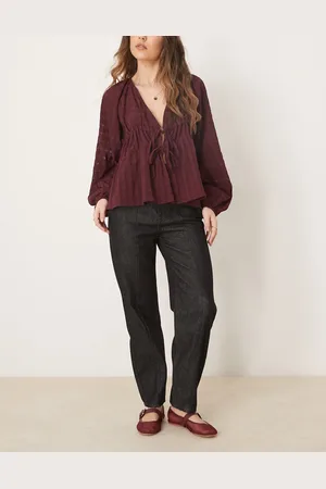 ASOS Tapered high rise slim jeans in