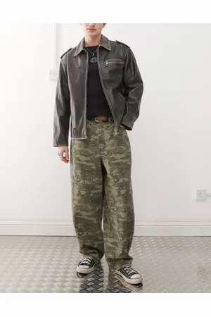 Reclaimed Wide leg baggy jeans-Green