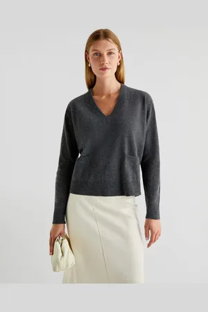 SCALPERS Joy v pocket jumper in melange