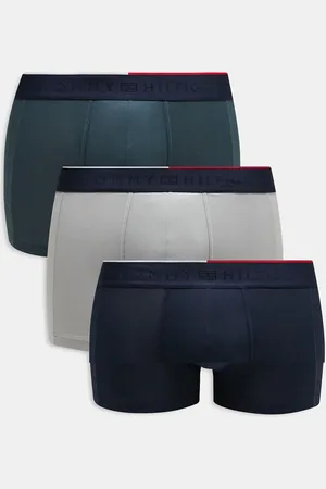 Tommy Hilfiger Everyday Micro 3 pack trunks in grey/blue