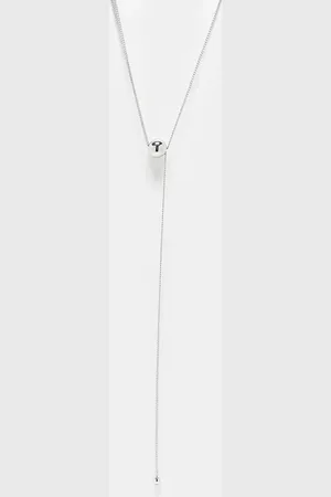 Reclaimed Unisex lariat necklace with bead in