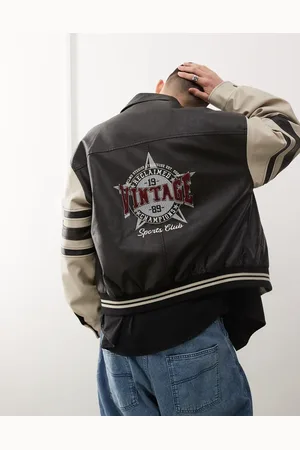 Reclaimed Varsity bomber jacket in -Multi